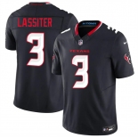 Men's Houston Texans #3 Kamari Lassiter Navy 2026 F.U.S.E. Vapor Limited Stitched Football Jersey
