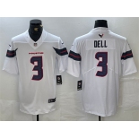 Men's Houston Texans #3 Tank Dell White Vapor Untouchable Stitched Football Jersey