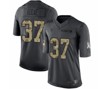 Men's Houston Texans #37 Jahleel Addae Limited Black 2016 Salute to Service Football Jersey