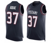 Men's Houston Texans #37 Jahleel Addae Limited Navy Blue Player Name & Number Tank Top Football Jersey