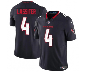 Men's Houston Texans #4 Kamari Lassiter Navy 2025 F.U.S.E. Vapor Limited Football Stitched Jersey