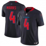 Men's Houston Texans #4 Woody Marks Navy 2026 F.U.S.E. Vapor Limited Stitched Football Jersey