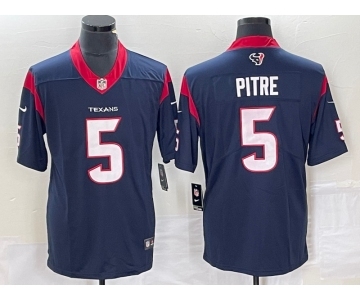 Men's Houston Texans #5 Jalen Pitre Navy Blue 2022 Vapor Untouchable Stitched Nike Limited Jersey