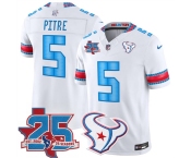 Men's Houston Texans #5 Jalen Pitre White 2026 25th Anniversary Patch F.U.S.E. Rivalries Collection Limited Football Stitched Jersey Men's Houston Texans #5 Jalen Pitre White 2026 25th Anniversary Patch F.U.S.E. Rivalries Collection Limited Football Stitched Jersey