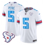 Men's Houston Texans #5 Jalen Pitre White 2026 F.U.S.E. Rivalries Collection Limited Football Stitched Jersey Men's Houston Texans #5 Jalen Pitre White 2026 F.U.S.E. Rivalries Collection Limited Football Stitched Jersey
