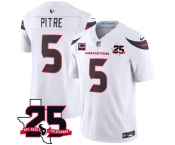 Men's Houston Texans #5 Jalen Pitre White 2026 With 25th Anniversary Patch And 2-Star C Patch F.U.S.E. Vapor Limited Football Stitched Jersey Men's Houston Texans #5 Jalen Pitre White 2026 With 25th Anniversary Patch And 2-Star C Patch F.U.S.E. Vapor Limited Football Stitched Jersey