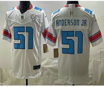 Men's Houston Texans #51 Will Anderson Jr White 2026 FUSE Rivalries Collection Limited Stitched Jersey