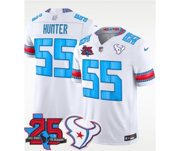 Men's Houston Texans #55 Danielle Hunter White 2026 F.U.S.E. Rivalries Collection With 25th Anniversary Patch Limited Football Stitched Jersey
