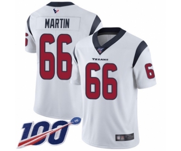 Men's Houston Texans #66 Nick Martin White Vapor Untouchable Limited Player 100th Season Football Jersey