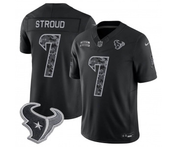 Men's Houston Texans #7 C.J. Stroud Black F.U.S.E. 2026 Salute to Service Limited Football Stitched Jersey