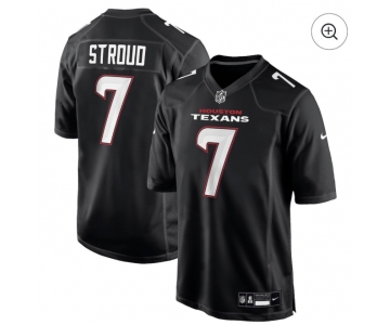 Men's Houston Texans #7 CJ Stroud Black Fashion Limited Stitched Football Jersey