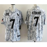 Men's Houston Texans #7 CJ Stroud Limited Arctic Camo 2024 Salute to Service Jersey