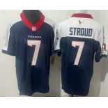 Men's Houston Texans #7 CJ Stroud Navy Blue Limited Thanksgiving Fashion FUSE Jersey