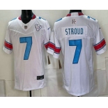 Men's Houston Texans #7 CJ Stroud White 2026 FUSE Rivalries Collection Limited Stitched Jersey Men's Houston Texans #7 CJ Stroud White 2026 FUSE Rivalries Collection Limited Stitched Jersey