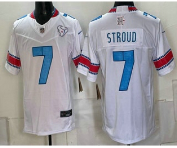 Men's Houston Texans #7 CJ Stroud White 2026 FUSE Rivalries Collection Limited Stitched Jersey