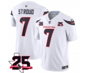 Men's Houston Texans #7 C.J. Stroud White 2026 With 25th Anniversary Patch And 4-Star C Patch F.U.S.E. Vapor Limited Football Stitched Jersey Men's Houston Texans #7 C.J. Stroud White 2026 With 25th Anniversary Patch And 4-Star C Patch F.U.S.E. Vapor Limited Football Stitched Jersey
