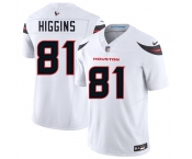 Men's Houston Texans #81 Jayden Higgins White 2025 Draft Vapor F.U.S.E. Limited Football Stitched Jersey