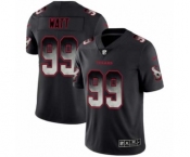 Men's Houston Texans #99 J.J. Watt Black Smoke Fashion Limited Jersey