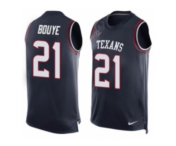Men's Nike Houston Texans #21 A.J. Bouye Limited Navy Blue Player Name & Number Tank Top NFL Jersey