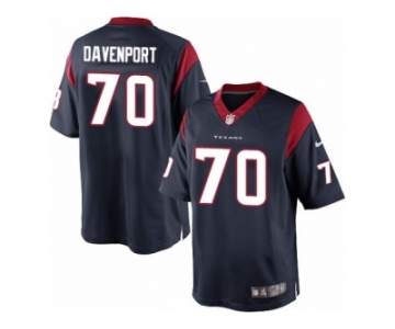 Men's Nike Houston Texans #70 Julien Davenport Limited Navy Blue Team Color NFL Jersey