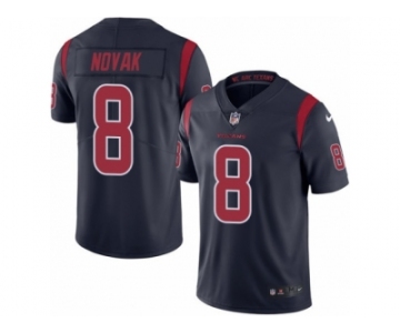 Men's Nike Houston Texans #8 Nick Novak Limited Navy Blue Rush NFL Jersey