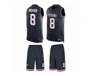 Men's Nike Houston Texans #8 Nick Novak Limited Navy Blue Tank Top Suit NFL Jersey
