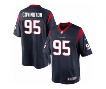 Men's Nike Houston Texans #95 Christian Covington Limited Navy Blue Team Color NFL Jersey