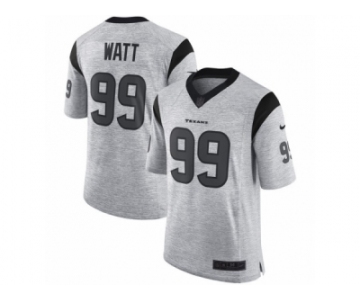 Men's Nike Houston Texans #99 J.J. Watt Limited Gray Gridiron II NFL Jersey