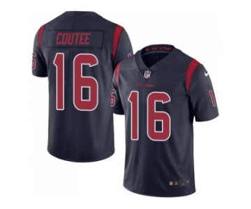 Nike Houston Texans #16 Keke Coutee Navy Blue Men Stitched NFL Limited Rush Jersey