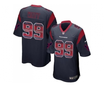 Nike Houston Texans #99 J.J. Watt Navy Blue Team Color Men's Stitched NFL Limited Strobe Jersey