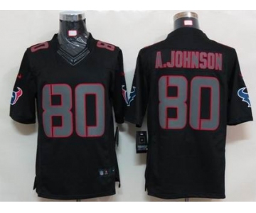 nike nfl jerseys houston texans #80 a.johnson black[nike limited]