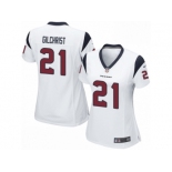 Women Nike Houston Texans #21 Marcus Gilchrist Game White NFL Jersey