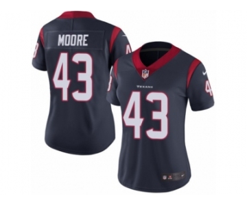 Women Nike Houston Texans #43 Corey Moore Navy Blue Team Color Vapor Untouchable Limited Player NFL Jersey
