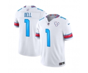 Women's Houston Texans #1 Tank Dell White 2026 F.U.S.E. Rivalries Collection Limited Football Stitched Jersey Women's Houston Texans #1 Tank Dell White 2026 F.U.S.E. Rivalries Collection Limited Football Stitched Jersey