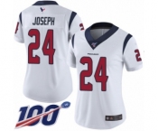 Women's Houston Texans #24 Johnathan Joseph White Vapor Untouchable Limited Player 100th Season Football Jersey