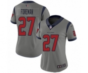 Women's Houston Texans #27 D'Onta Foreman Limited Gray Inverted Legend Football Jersey
