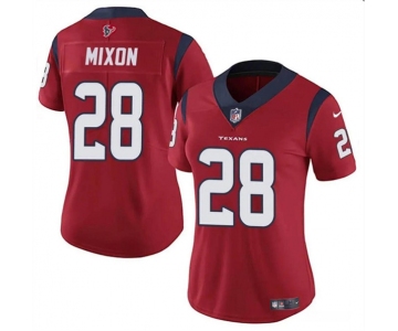 Women's Houston Texans #28 Joe Mixon Red Vapor Untouchable Limited Stitched Jersey