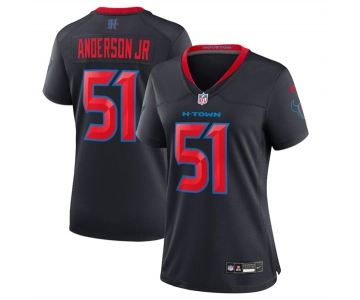 Women's Houston Texans #51 Will Anderson Jr. Navy 2024 2nd Alternate Stitched Jersey