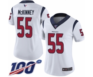 Women's Houston Texans #55 Benardrick McKinney White Vapor Untouchable Limited Player 100th Season Football Jersey