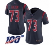 Women's Houston Texans #73 Zach Fulton Limited Navy Blue Rush Vapor Untouchable 100th Season Football Jersey