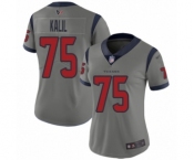 Women's Houston Texans #75 Matt Kalil Limited Gray Inverted Legend Football Jersey