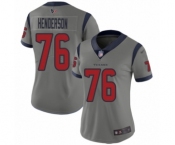 Women's Houston Texans #76 Seantrel Henderson Limited Gray Inverted Legend Football Jersey