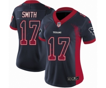 Women's Nike Houston Texans #17 Vyncint Smith Limited Navy Blue Rush Drift Fashion NFL Jersey