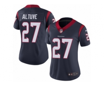 Women's Nike Houston Texans #27 Jose Altuve Vapor Untouchable Limited Navy Blue Team Color NFL Jersey