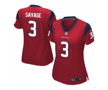 Women's Nike Houston Texans #3 Tom Savage Red Alternate Stitched NFL Elite Jersey