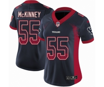 Women's Nike Houston Texans #55 Benardrick McKinney Limited Navy Blue Rush Drift Fashion NFL Jersey