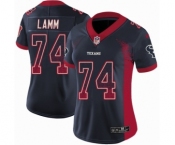 Women's Nike Houston Texans #74 Kendall Lamm Limited Navy Blue Rush Drift Fashion NFL Jersey