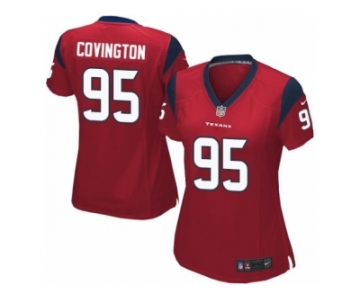 Women's Nike Houston Texans #95 Christian Covington Limited Red Alternate NFL Jersey