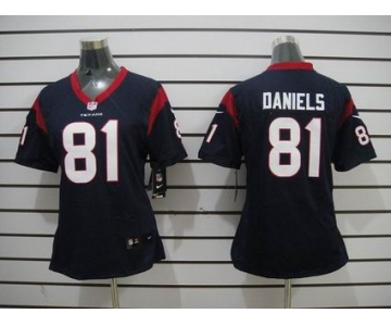 nike women nfl jerseys houston texans #81 daniels blue[nike]