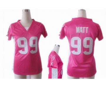 nike women nfl jerseys houston texans #99 watt pink[draft him ii top]
